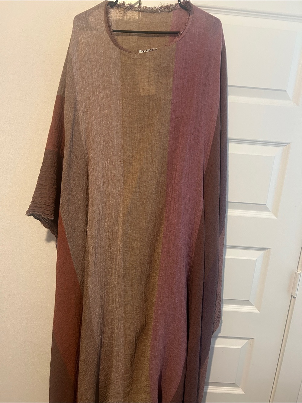 Masscobb one size fits allLightweight Multi-Tone Bohemian Duster - Mauve & Taupe